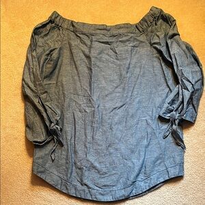 Free People Blue Off-Shoulder Blouse sz small